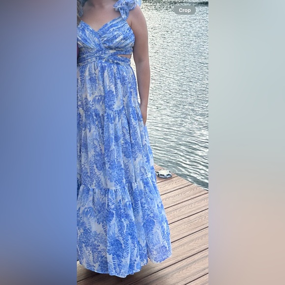 Fritillaria Floral Maxi DressBlue floral